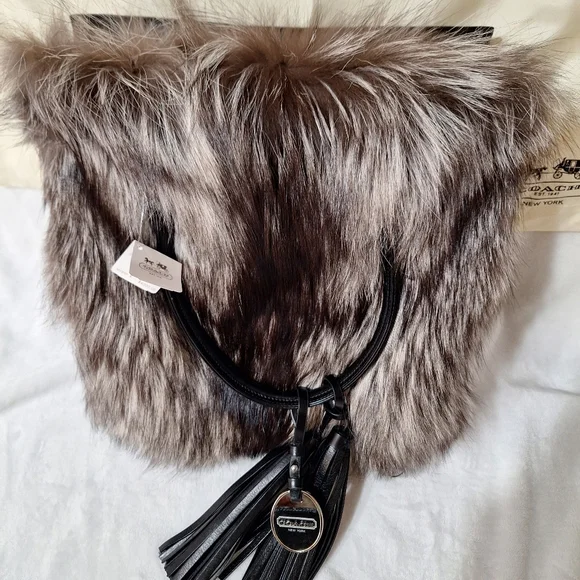 Coach Legacy Fox Fur Tote - Picture 2 of 15